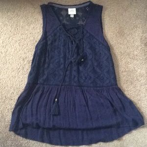 Knox Rose Navy Tank Top